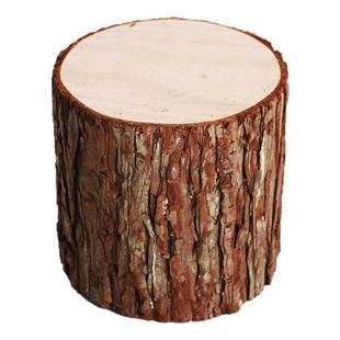 空心仿真实木树桩森系室内绿植造景搭配服装店商场橱窗装饰木墩子