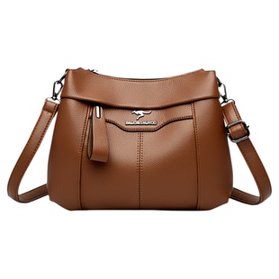 袋鼠真皮女包2026新款中老年妈妈婆婆包牛皮单肩斜挎包软皮大容量