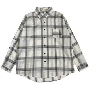 黑白格子衬衫女春夏宽松韩版清新学生长袖棉麻打底薄款衬衣外套潮