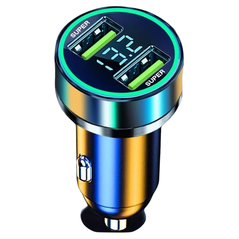 车载手机充电器超级快充一拖三适用安卓苹果点烟器转换USB+P插头#