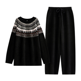 悦内半边绒睡衣女秋冬季冬天珊瑚绒加厚加绒家居服冬装保暖费尔岛