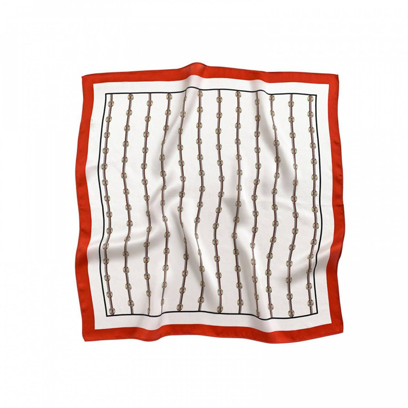 真丝印花小方巾女春秋薄款围巾