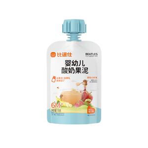 比逗仕婴幼儿酸奶果泥儿童解馋宝宝辅食维生素C进口香蕉苹果6月+