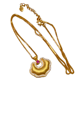 古法金包银项链女款婚嫁三金项链