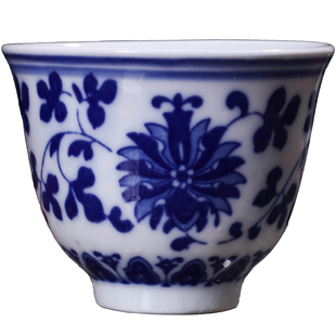 景德镇制青花瓷小酒杯一口杯小号白酒杯小茶杯创意中式釉下彩家用