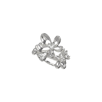 BOONEE轻奢小众精致花簇小戒指