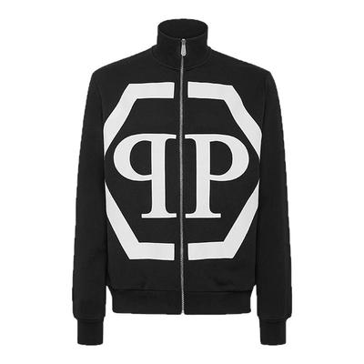 PHILIPP PLEIN 男士PP六边形LOGO拉链夹克衫外套秋冬