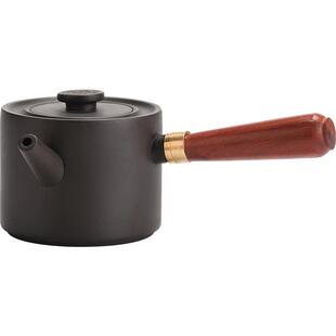 紫砂壶红茶泡茶壶单人功夫茶具套装家用小容量冲茶器紫泥侧把壶