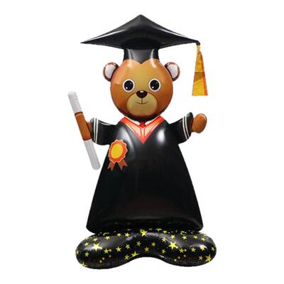 毕业派对典礼装饰卡通博士帽气球
