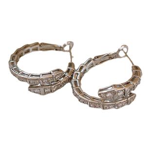 古里雅轻奢蛇形耳饰耳圈耳环2025年新款爆款高级感耳钉女圈圈耳饰