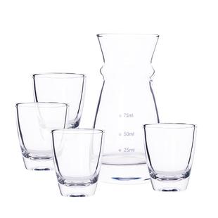 家用玻璃白酒杯一口杯烈酒杯小号酒盅小号云吞杯酒具6只装