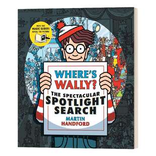 英文原版绘本 Where's Wally The Spectacular Spotlight Search 沃利在哪儿 引人注目的焦点搜索  精装 英文版 进口英语原版书籍