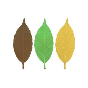 费洛朗变色树叶书签简约手帐网红小清新可爱小学生用文具Leaf Thermometer感温叶子温度计创意贴纸书签礼物