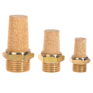 气动半铜全铜头消声器电磁阀消音器静音器BSL-M5/01/02/03/04/1分