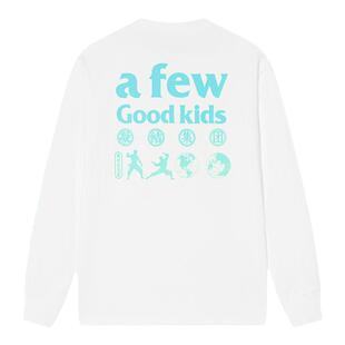 AFGKxCLOTTEE联名 渐变印花长袖T恤男女国潮打底衫