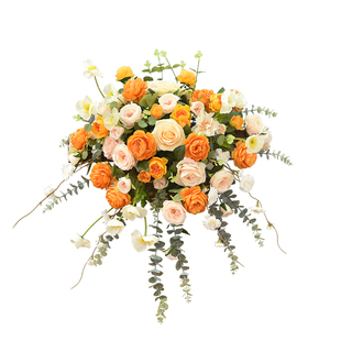 商务讲台花高档会议桌花宴会演讲主席台签到台挂饰假花装饰仿真花