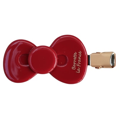 LERYAE韩国进口发饰可爱不对称圆润蝴蝶结无痕鸭嘴夹发夹边夹