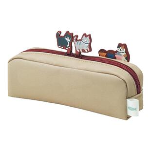 日本LIHIT LAB.喜利Cat's Daily猫咪笔袋文具盒收纳高颜值大容量