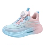 巴布豆童鞋女童运动鞋2025秋冬季新款皮面防水儿童旋转扣跑步鞋子