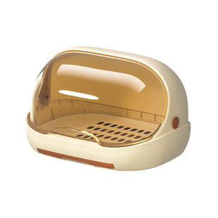 奶瓶收纳箱婴儿宝宝餐具晾干沥水置物架篮防尘放辅食碗工具收纳盒