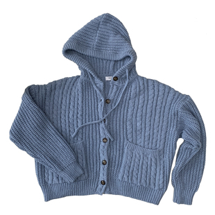 获衣局-连帽毛衣美式粗线麻花针织韩系净版慵懒宽松连帽毛衣外套