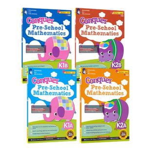 新加坡数学 SAP Conquer Pre-School Mathematics K1A-K2B 3-6岁 幼儿园数学思维启蒙练习册 幼小衔接 攻克系列 英文原版进口教辅