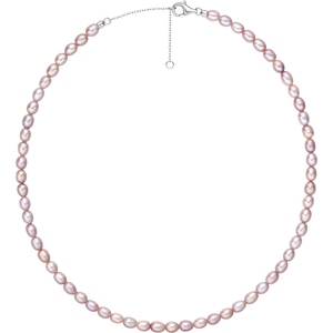 周大福简约淡雅气质椭圆珠(4mm)925银淡水珍珠项链多款礼物