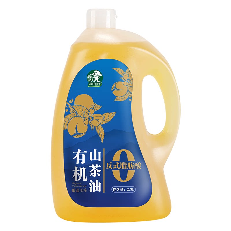 探花村0反式有机山茶油2.5L礼盒装纯正低温压榨食用油官方旗舰店