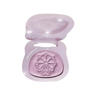 橄榄皮腮紫！荔萌缎光腮红粉多用高光膏水光膨胀提亮紫色日常淡妆