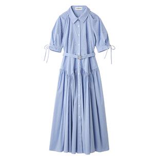 LILY BROWN春夏款甜美泡泡袖翻领衬衫收腰连衣裙LWFO252002