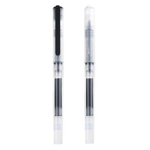 批发爱好RP3180可换囊速干直液式走珠笔0.5mm中小学生考试巨能写黑色水笔大容量商务办公签字笔无印风中性笔