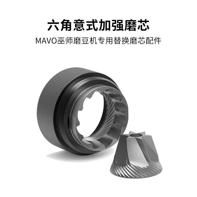 MAVO 巫师磨豆机 专用替换磨芯刀盘 六角意式磨芯 意式用磨芯