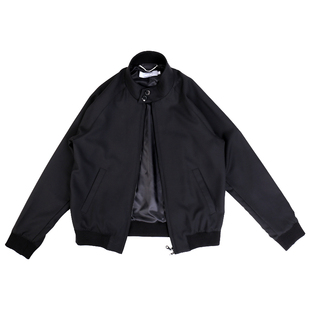 MUSLUN春秋精细美利奴精纺羊毛哈灵顿外套休闲夹克男简约