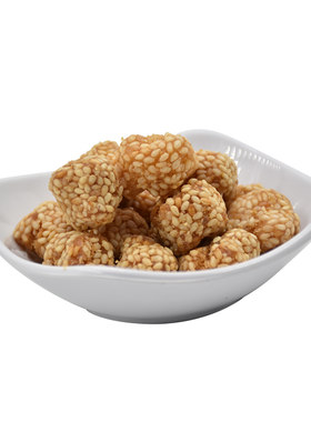 果魅园特产芝麻球开口笑麻球油炸酥脆芝麻果子山东糕点零食