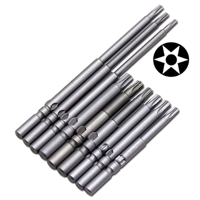 S2梅花内六角批头电批头强磁带中孔花形批嘴星型电钻起子头T8-T45