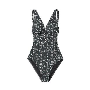 【限时6折】Limone印花连体泳衣女聚拢小胸度假泳装海边度假露背