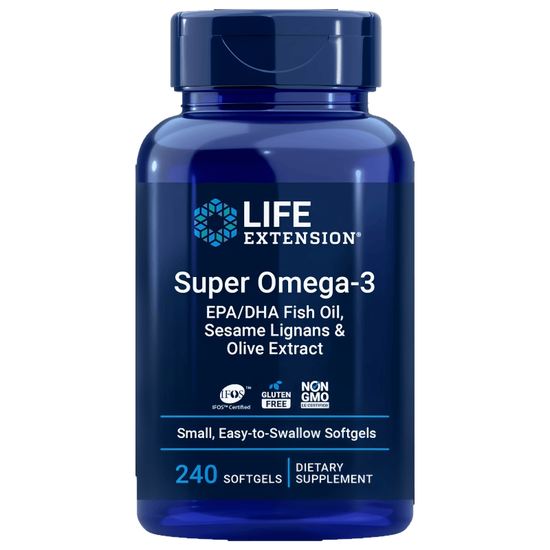 240粒美国进口Life Extension深海鱼油omega-3 EPA DHA芝麻木脂素