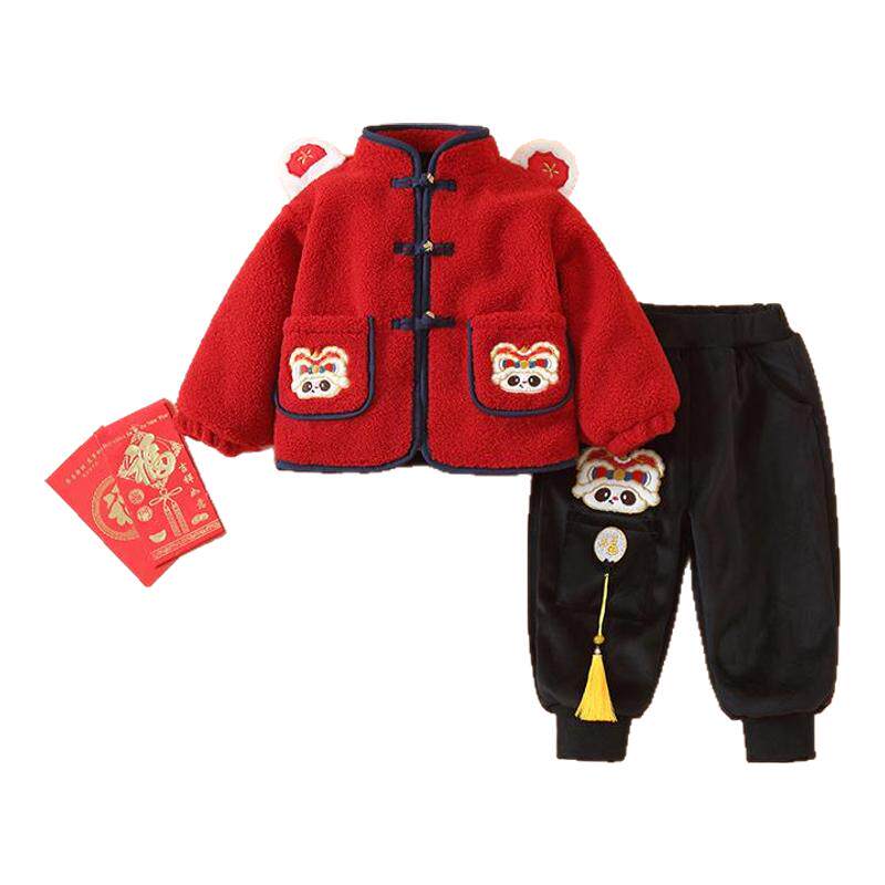 儿童拜年服喜庆唐装冬季