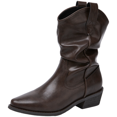 百田森堆堆靴女款美拉德靴子