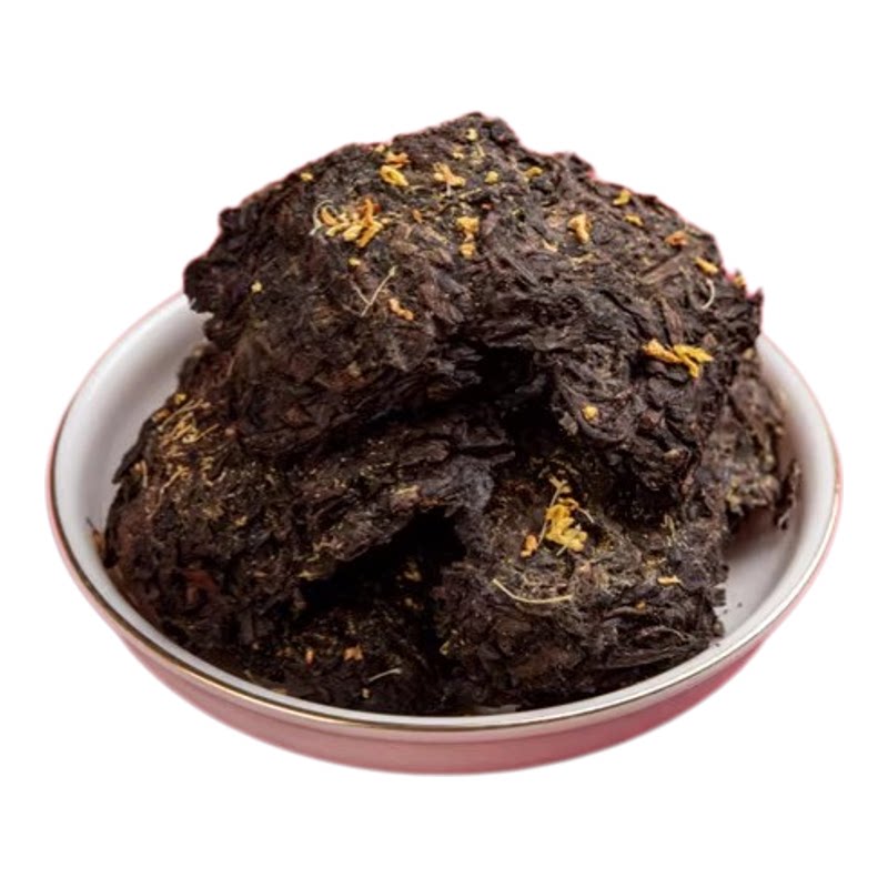 泾阳茯茶吴家东院块泡桂花茯茶