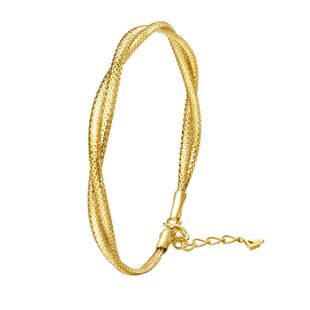 YIN隐 Essentials空气编织软手镯双层18K金手链高级轻盈弹力手链