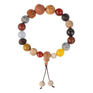 18籽佛珠挂件手串十八籽木诵经手链情侣款本命年念珠菩提檀木饰品