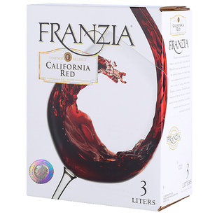 风时亚红酒3L美国原装进口franzia纸盒装加州葡萄酒3L袋装红酒6斤