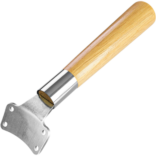 防烫可拆卸实木头锅炒菜铁锅把手耐摔实用手柄四孔手把配件用木柄