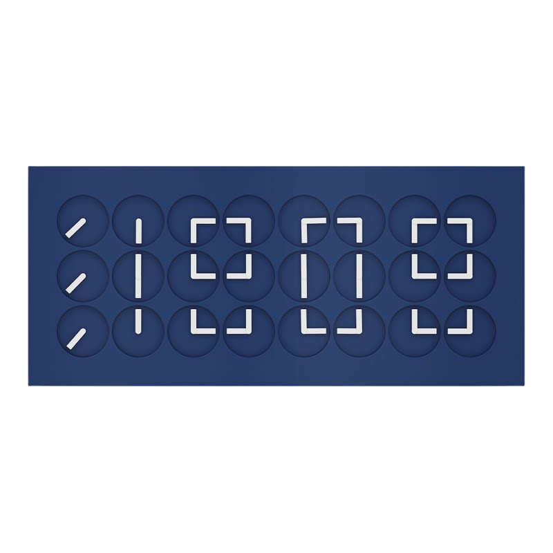 OnTime 24艺术装置壁挂钟人造石艺术时钟黛达达蓝clockclock24