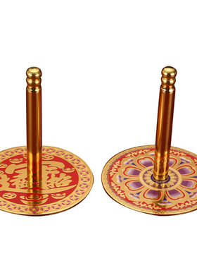 自在云莲花平香灰器合金招财香道