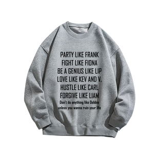 老弗兰克同款Party Like Frank宽松纯棉圆领卫衣服长袖T恤衫男装