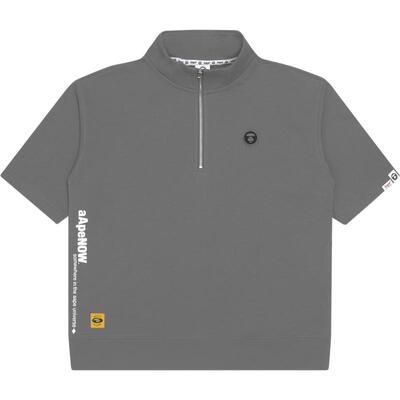 Aape字母印花猿人魔术贴立领卫衣