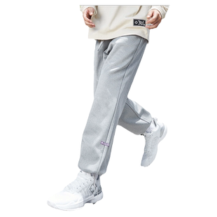 准者官方奥莱店卫裤宽松显瘦男直筒长裤抽绳束脚裤加绒休闲运动裤