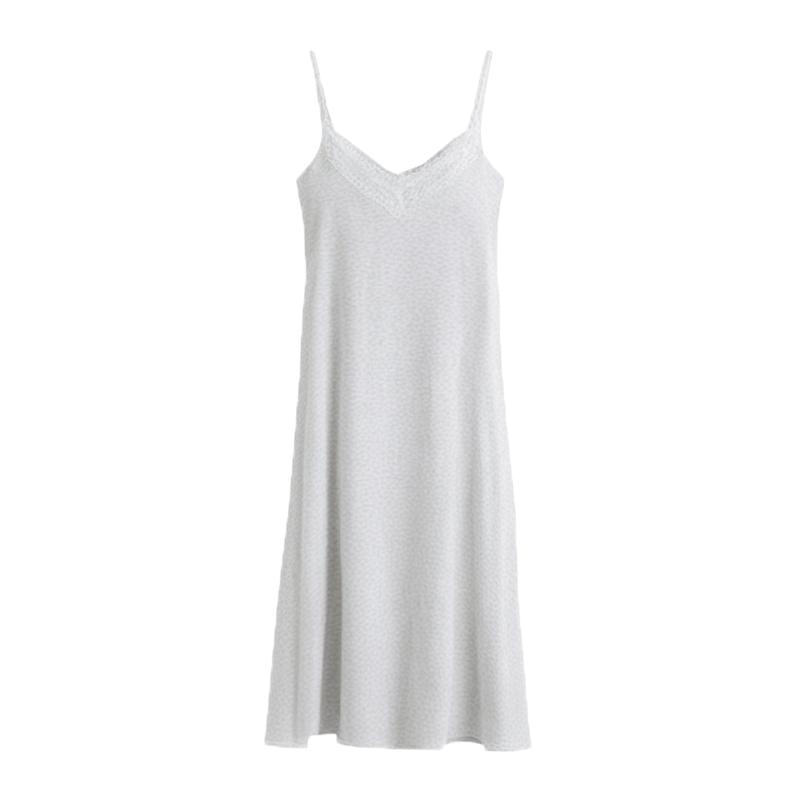 吊帶睡裙女夏季棉綢女士家居服長(zhǎng)款露背性感睡衣女款2025新款夏天